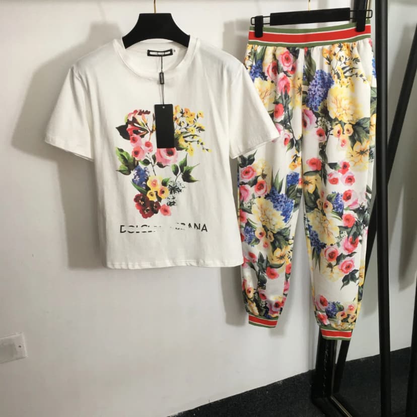 Dolce & Gabbana Women's Floral Print Activewear Set