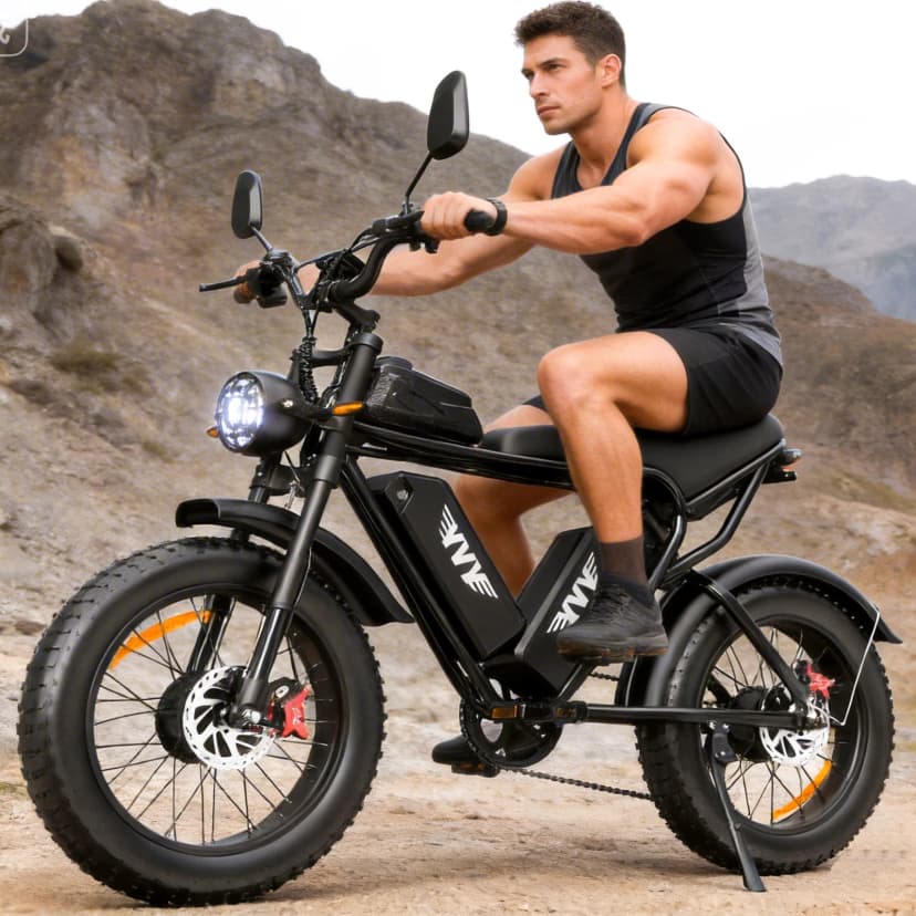 Yvy Q20 Pro 52V 40Ah Dobbeltmotor Fede Dæk Elcykel